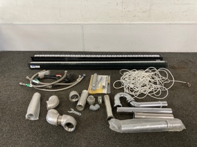 (2) Light Bars, Pipe Parts, Air Compressor Valve & More