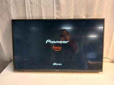 Pioneer 43" LCD TV PN43951-22U, Fire TV, Dolby Audio W/ Power Cord And Remote -Tested