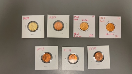 (7) Pennies- 1959-1979