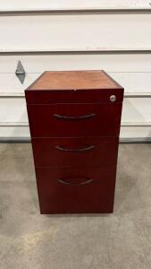 3-Drawer Wood Filing Cabinet -15&rdquo;Lx23&rdquo;Wx27&rdquo;H
