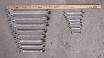 S-K Tools & Stanley Wrench Set, 8 Pieces, Alloy Steel, Sizes 3/8 To 1 inch