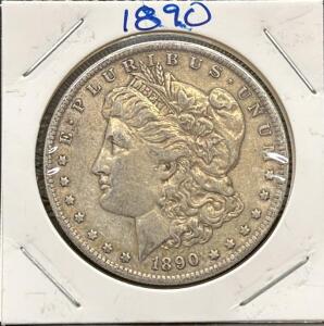 1890 Morgan Silver Dollar, Philadelphia Mint, 90% Silver