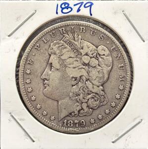1879 Morgan Dollar, 90% Silver, E PLURIBUS UNUM