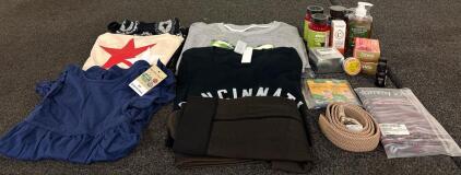 Clothing And Beauty Care Lot Various Shirts Size M and XL (2) Apple Vinegar B12 Viatmins (2) Sea Moss Viatmins (1) Vitamin C Serum (1) Sculpt And Tone A Cream And More SEE PICTURES
