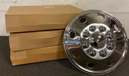 Set Of 4 Brand New Stainless Steel Simulated Lug 16.5&rdquo; Wheel Covers