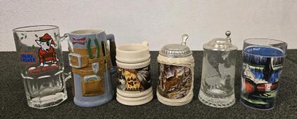 (6) Various Decorative Beer Mugs