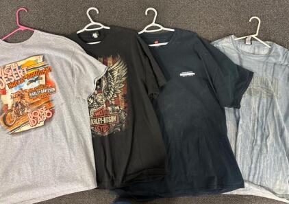 Harley-Davidson T-Shirts, Various Designs, Black and Gray, Short Sleeve