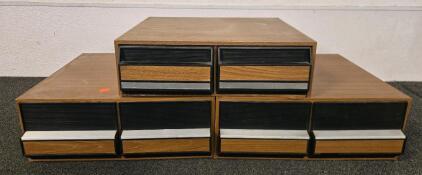 (3) VHS Tape Organizers w/ Various VHS Tapes