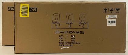 (2) Euron 3-Light Vanity Light Fixtures, Silver