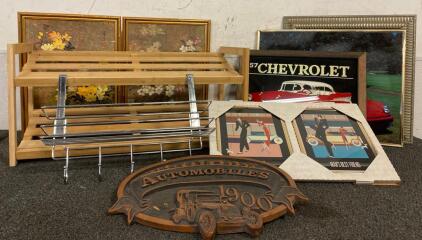 Book Display Rack, Over The Door Caddy And Wall Art