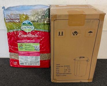 BRAND NEW PRODUCTS!! (1) PET MARVEL Automatic Vacuum Sealed Pet Food Container And (1) Bag Of Oxbow Essentials Adult Rat Food!!