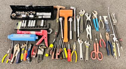 Assorted Hand Tools Set with Stanley, ACE, Pittsburg, Includes RV Water Filter