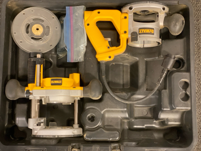 DeWALT DW618B3 2-1/4 HP Three Base Router Kit, Includes Fixed, Plunge, And D-Handle Bases And Case