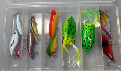 (11) Fishing Lures W/ Different Colors And Sizes