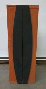 Black And Brown CD Cabinet Length=13" Width=12 1/2" Height=36"