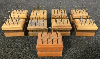 (9) Nail Balancing Puzzles Made of wood