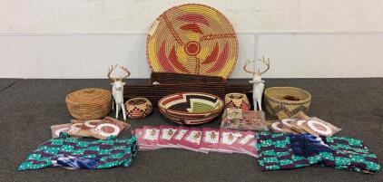 African and Indian Handmade Artisan Crafts Set, Certificate #617105
