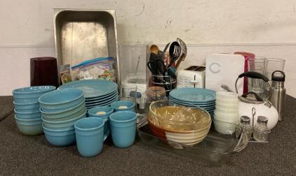 Plate, Bowl And Mug Set, Glasses, Toaster (Works), Utensils, Wine Glasses, Garden Seeds And More