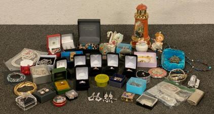 Costume Jewelry Including Rings, Bracelets, Earrings, Necklaces And More