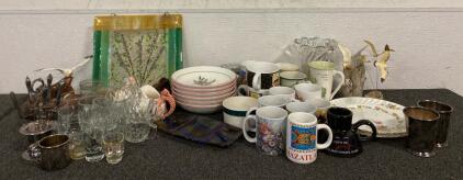 Glass Window Hanging, Bowls, Plates, Mugs, Glsses, Vases, Decor And More