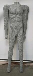 Headless Male Mannequin With A Concrete Grey Finish