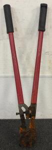 Heavy-Duty 30" Steel Bolt Cutter with Rubber Grips, Red/Black Handle