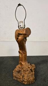 Antique Wood Lamp