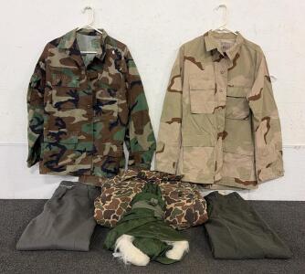 Military Clothing Set, Medium-Long, Woodland & Desert Camo, Cold Weather Hood