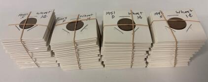 1942-1951 Wheat Penny Collection, U.S. Mint, D & S Mint Marks (100 coins)