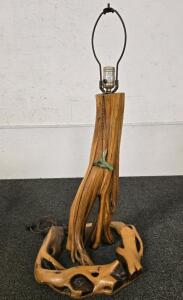 Antique Wood Lamp