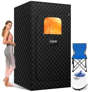 Portable Sauna Box W/ Steamer & Folding Chair