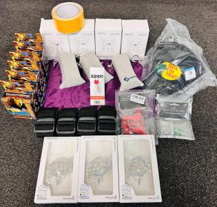 Cell Phone Cases, Surge Protector Wall Outlets, Zippo Flints, Transformers Figures, Un-Ethered Straps, Bass Pro Shop Hats and More