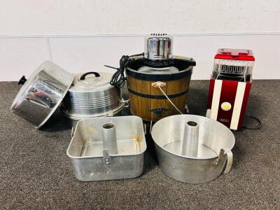 Proctor Silex Ice Cream Maker & Bella Popcorn Maker, Cake Baking Molds, and More