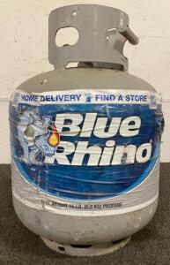 Partially Filled Blue Rhino Propane Tank