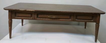 Wood Coffee Table With One Drawer