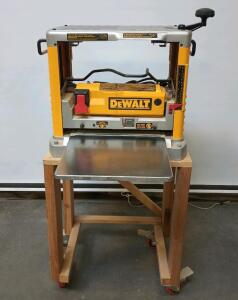 DeWalt DW734 12 1/2" Thickness Planer On Homemade Wooden Stand With Wheels