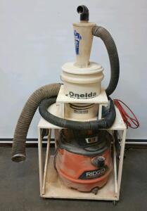 Oneida Shop Woodshop Dust Collection System With Rigid VF7000 Wet/Dry Vacuum