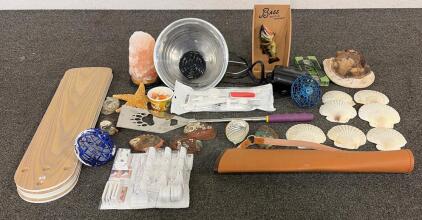 (1) Natural Himalayan Salt Lamp, (1) Bass Bottle Opener, Stewerom Child... Cat Door 2pack White, And So Much More!!