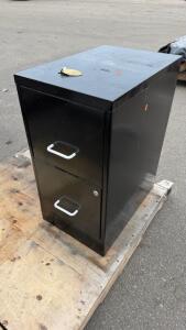 Two-Drawer BlackFiling Cabinet -15&rdquo;Lx22&rdquo;Wx29&rdquo;H
