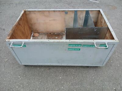 Rectangle Storage Bin W/ Wheels -34"Lx20"Wx17"H
