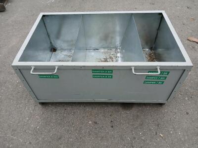 Rectangle Storage Bin W/ Wheels -34"Lx20"Wx17"H