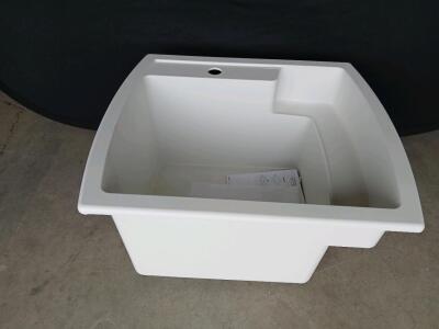 Kohler 995-0 White Utility Sink, 24"x24"x14", Center Drain
