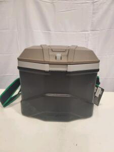Platt 16L Cooler, 17 qt Capacity, Supports 300 lbs, Black/Tan, Serial 1141846