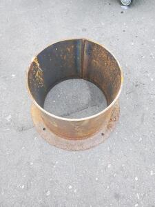 Carbon Steel Pipe Flange, Approx. 18" OD x 12" H, Flanged Connection
