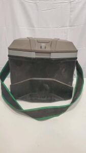 Reliance Portable Cooler, 5 Gallon Capacity, Gray/Black with Green Strap