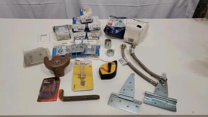 Mixed Lot: Orbit Sprinkler Valve, Leviton Wallplates, Irwin Chalk Line
