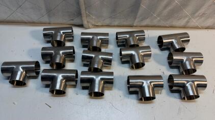 (13) Sanitary Stainless Steel Butt Weld Tee Pipe Fitting