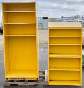(2) Metal Storage Cabinets - 84"H x 36"W x 22"D & 68&frac12;"H x 36"W x 13"D