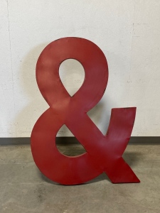 3.5’ “&” Metal Stand Up Sign