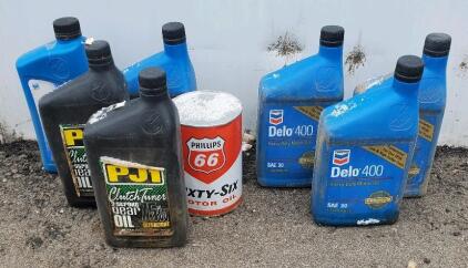 PJ1 Clutch Tuner, Chevron Delo 400 SAE 30, Phillips 66 Motor Oil